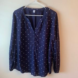 Old Navy | Blue Polka Dot Blouse